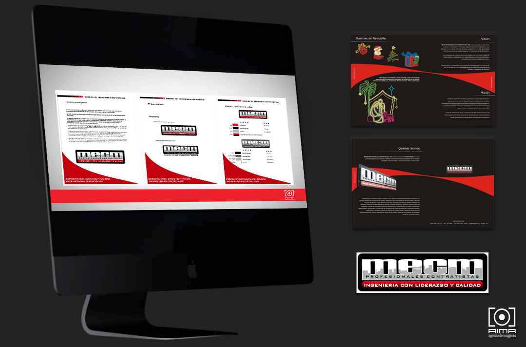 Imagen corporativa, catálogo, manual de marca. Mecm